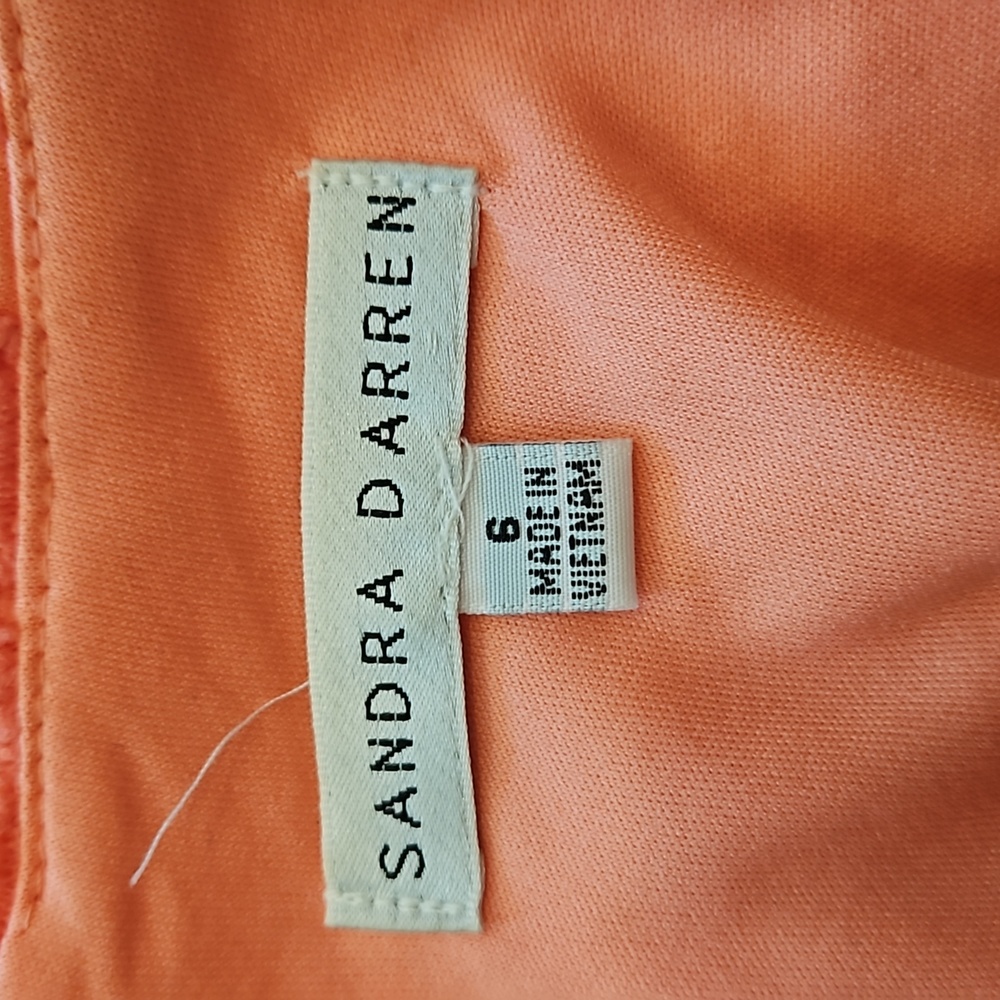 Sandra Darren Coral Laced Dress - Picture 7 of 9